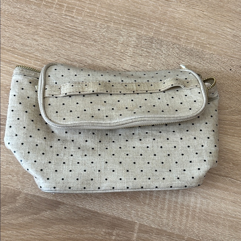 Polka Dot Tan Pouch - Picture 3 of 8